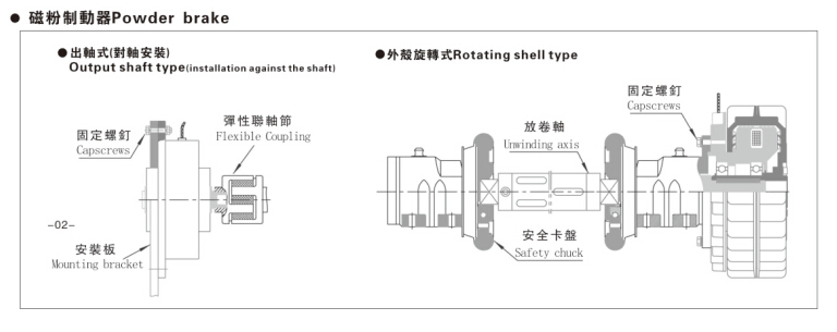 磁粉制動(dòng)器安裝方式，磁粉制動(dòng)器廠家常用7種方式