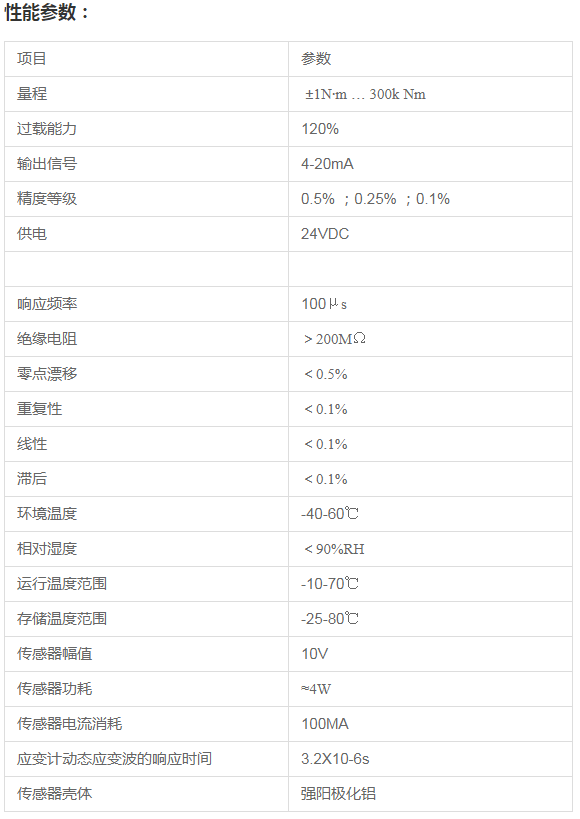 雙法蘭靜態(tài)轉(zhuǎn)矩傳感器